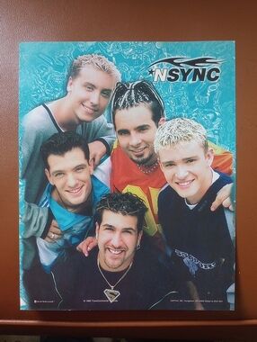 NSYNC Vintage 1999 Boy Band Poster, Winterland Transcontinental Records